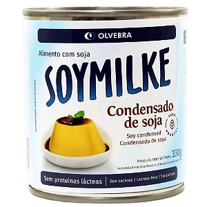 Leite de Soja Condensado Sem Glúten 100% Vegetal Soymilke Olvebra 330g *Val.100724