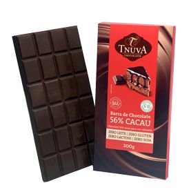 Barra de Chocolate 56% Cacau SG Zero Leite Vegano Tnuva 200g *Val.141224