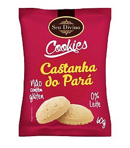 Cookies Castanha do Pará Sem Glúten e Zero Leite Seu Divino 60g *Val.300923