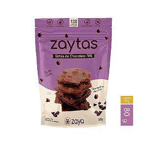 Lascas Brownie Gotas de Chocolate 70% SG Zaytas 80g *Val.090824