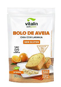 Mistura Bolo Aveia, Chia e Laranja Integral Sem Glúten Vitalin 300g *Val.180924