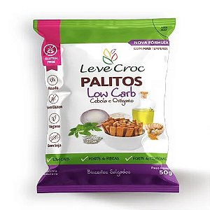 Palitos Low Carb Cebola e Orégano SG e Veg Leve Croc 50g *Val.231024