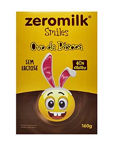 Ovo de Chocolate 40% Cacau Smiles SG e Sem Lactose ZeroMilk 160g *Val.010824