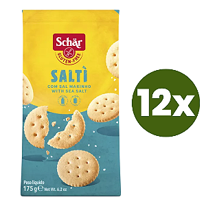 Kit 12 Biscoitos Salgado Saltí SG Schär 175g *Val.201124