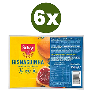 Kit 6 Bisnaguinhas Sem Glúten Schar 150g *Val.300624