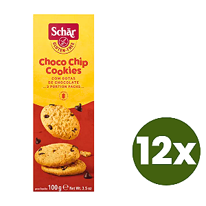 Kit 12 Choco Chip Cookie SG e Vegano Schar 100g *Val.260524