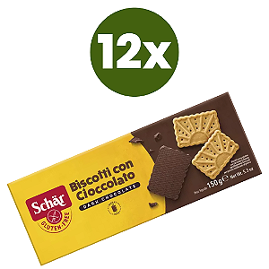 Kit 12 Biscotti Con Cioccolato Sem Glúten Schar 150g *Val.170124