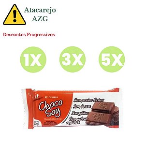 Barrinha de Chocolate Tradicional Sem Lactose e Sem Glúten Choco Soy 20g *Val.300424