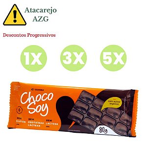 Barra de Chocolate Tradicional Sem Lactose e Sem Glúten Choco Soy 80g *Val.310325