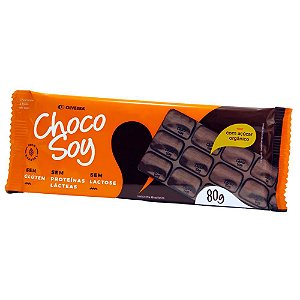 Barra de Chocolate Tradicional Sem Lactose e Sem Glúten Choco Soy 80g *Val.310325