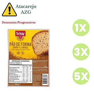 Pão de Forma Quinoa e Linhaça Sem Glúten Schar 200g *Val.251024