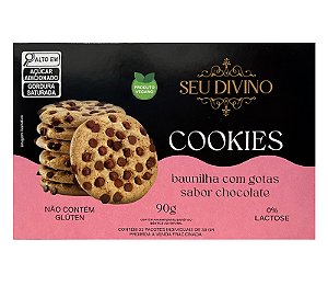 Cookies de Baunilha c/ Gotas de Chocolate Sem Glúten Seu Divino 90g* Val.160924