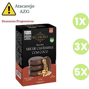Biscoito Mix de Castanhas com Coco Sem Glúten Seu Divino 120g Val.290724