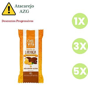 Bolinho de Laranja Coberto com Chocolate Sem Glúten Celivita 40g *Val.130824