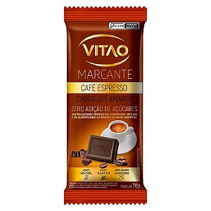 Chocolate Amargo 63% Cacau e Café Espresso Sem Glúten Marcante Vitao 70g *Val250824