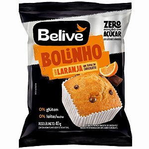 Bolinho Laranja C/ Gotas de Chocolate S/G S/L S/ Açucar Belive 40g  *Val.041224