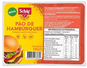 Pão de Hambúrguer SG Schar 130g*Val.031024