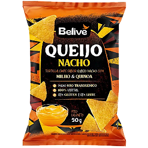 Tortilla Chips de Milho Chips sabor Queijo Nacho Belive 50g*Val.060225