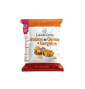 Palitos de Quinoa e Gergelim Sem glúten Sem Soja e Vegano Leve Croc 25g *Val 290626