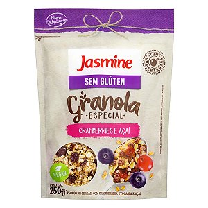 Granola Especial Cranberries e Açai Sem Glúten Jasmine 250g *Val.131124