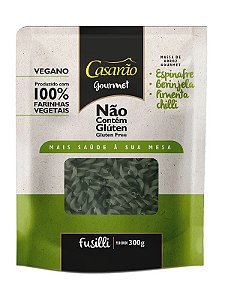 Macarrão Fusilli Gourmet c/ Espinafre, Berinjela c/ Chilli SG e Veg Casarão 300g *Val.101125