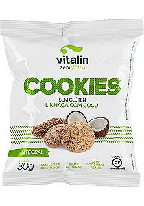 Cookies Linhaça Dourada com Coco Integral Sem Glúten Vitalin 30g *Val.060824