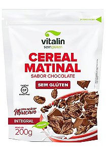 Cereal Matinal Sabor Chocolate Integral Sem Glúten e Vegano Vitalin 200g  *Val.241124