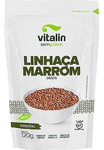 Linhaça Marrom Grãos Integral Sem Glúten Vitalin 120g *Val.231125