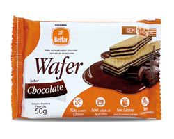 Wafer Recheado Sabor Chocolate SG e SL Belfar 50g *Val.311224