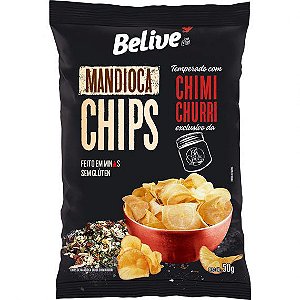 Chips de Mandioca sabor Chimichurri Sem Glúten Belive 50gr *Val.250624
