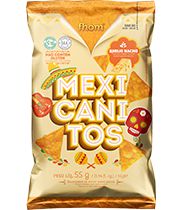 Mexicanitos Salgadinhos de Milho sabor Queijo Nacho Sem Glúten e Vegano Fhom 55g *Val.030923