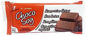 Barrinha de Chocolate Tradicional Sem Lactose e Sem Glúten Choco Soy 20g *Val.300424