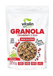 Granola Integral Cranberry e Goji Sem Glúten Vitalin 200g *Val.011224