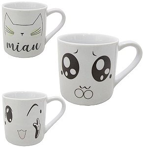 Caneca de Porcelana Fofo 210ml