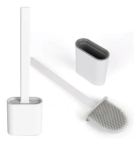 Escova Sanitária de Silicone Oval com Suporte