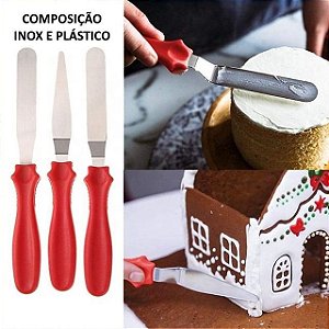 Kit Espátulas para confeitar com 3 peças