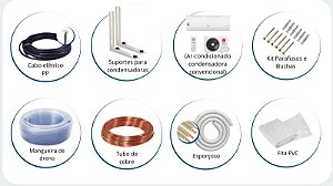 Kit de Instalação Ar Condicionado  1/4" 1/2" 12000 a 18000 BTUs