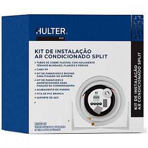 Kit de Instalação Ar Condicionado Hulter 1/4" 3/8" 7000 a 9000 BTUs