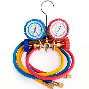 MANIFOLD GAS R12 R22 R134 R404 COM MANGUEIRA 90CM VULKAN