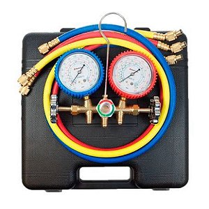MANIFOLD GAS R410 COM MANGUEIRA 90CM COM MALETA SURYHA