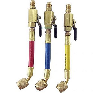 KIT 3 UND MANGUEIRA 15CM COM REGISTRO BOLA DE 1/4 MASTERCOOL
