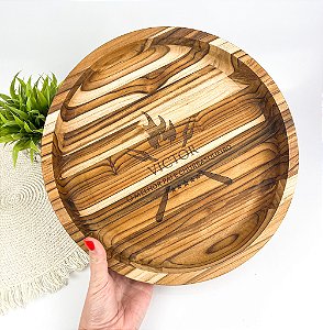 Gamela Teca Redonda 31cm Personalizada