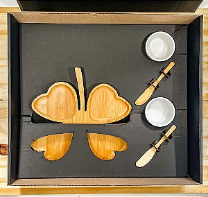 Kit Para Petisco Com Petisqueira Em Formato De Trevo 5 Peças Personalizado