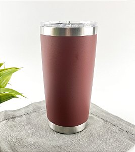 Copo Térmico Com Tampa 500ml Vermelho Personalizado