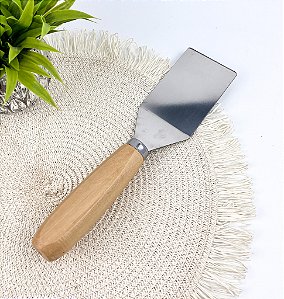 Espátula Em Inox C/ Cabo em Madeira Personalizada