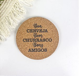 Porta Copos Cortiça Personalizado