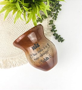 Cuia de Madeira Personalizada - Mãe