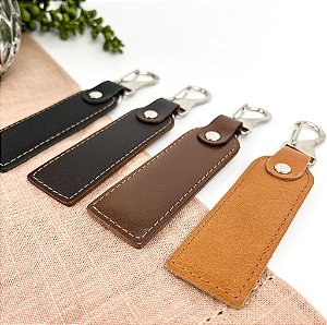 Chaveiro Elegante em Couro Personalizado