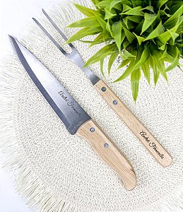 Kit com Garfo e Faca Personalizado