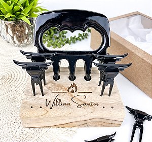 Kit Garra de Urso com 6 Garfinhos e Base Personalizado